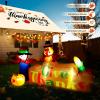 imageCAMULAND 8Ft Autumn Outdoor Builtin LED Inflatable Scarecrow and Turkey  Thanksgiving Inflatable Decorations Great for Home Yard Lawn  Warm Blow Up Dcor for Fall Harvest Party