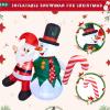 imageCAMULAND Christmas Inflatable 6FT Inflatable Snowman and Santa Claus with Builtin LED Lights Outdoor Christmas Decorations Blowup Decor for Yard Garden and Party6FT SantaSnowman