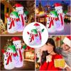 imageCAMULAND Christmas Inflatable 6FT Inflatable Snowman and Santa Claus with Builtin LED Lights Outdoor Christmas Decorations Blowup Decor for Yard Garden and Party6FT Snowmen