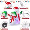 imageCAMULAND Christmas Inflatable 6FT Inflatable Snowman and Santa Claus with Builtin LED Lights Outdoor Christmas Decorations Blowup Decor for Yard Garden and Party6FT Snowmen