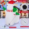 imageCAMULAND Christmas Inflatable 6FT Inflatable Snowman and Santa Claus with Builtin LED Lights Outdoor Christmas Decorations Blowup Decor for Yard Garden and Party6FT Snowmen
