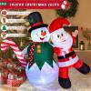 imageCAMULAND Christmas Inflatable 6FT Inflatable Snowman and Santa Claus with Builtin LED Lights Outdoor Christmas Decorations Blowup Decor for Yard Garden and Party6FT SantaSnowman
