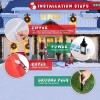 imageCAMULAND Christmas Inflatable 6FT Inflatable Snowman and Santa Claus with Builtin LED Lights Outdoor Christmas Decorations Blowup Decor for Yard Garden and Party6FT SantaSnowman