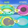 imageCAMULAND Inflatable Lounger Pool Float Inflatable Lemon and Ice Cube Pool Float Chair with Mesh Fabric a Drink Holder and a Rubber Handle Durable and Portable Pool Float
