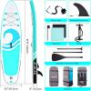 imageCAMULAND Inflatable Paddle Board 106 x 32x 6 Stand up Paddle Boards for Adults with Premium SUP Accessories and Backpack Blow Up Paddleboard with Adjustable Paddle and Removable Fin