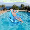 imageCAMULAND Inflatable Pool Float Inflatable Lounger Pool Float with a Rubber Handle and a Drink Holder Soft Durable and Portable Inflatable Pool Float Chair with Mesh Fabric for Adults