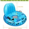 imageCAMULAND Inflatable Pool Float Inflatable Lounger Pool Float with a Rubber Handle and a Drink Holder Soft Durable and Portable Inflatable Pool Float Chair with Mesh Fabric for Adults