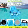 imageCAMULAND Inflatable Pool Float Inflatable Lounger Pool Float with a Rubber Handle and a Drink Holder Soft Durable and Portable Inflatable Pool Float Chair with Mesh Fabric for Adults