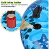imageCAMULAND Inflatable Pool Float Inflatable Lounger Pool Float with a Rubber Handle and a Drink Holder Soft Durable and Portable Inflatable Pool Float Chair with Mesh Fabric for Adults
