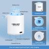 imageCAMULAND Mini Air Pump Sleeping Pad Pump Portable Air Pump for Inflatable with 1300mAh Battery USB Rechargeable Camping Light 5 Nozzles for Air Mattress Pool FloatsVacuum Storage BagBlue