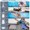 imageCAMULAND Mini Air Pump Sleeping Pad Pump Portable Air Pump for Inflatable with 1300mAh Battery USB Rechargeable Camping Light 5 Nozzles for Air Mattress Pool FloatsVacuum Storage BagBlue