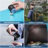 imageCAMULAND Mini Air Pump Sleeping Pad Pump Portable Air Pump for Inflatable with 1300mAh Battery USB Rechargeable Camping Light 5 Nozzles for Air Mattress Pool FloatsVacuum Storage BagBlack