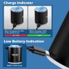 imageCAMULAND Mini Air Pump Sleeping Pad Pump Portable Air Pump for Inflatable with 1300mAh Battery USB Rechargeable Camping Light 5 Nozzles for Air Mattress Pool FloatsVacuum Storage BagBlack