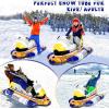 imageCamuland Snow Tube for Sledding Heavy Duty Premium Canvas Cover Inflatable Snow Sled with Reinforced Handles Great for Winter Outdoor Sports and Christmas