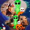 imageHalloween Inflatable Ghost CAMULAND 8 FT Halloween White Ghost Inflatable Outdoor Decoration with Builtin Color Changing LED Lights Great for Backyards Gardens and Lawns68FT ETSkull