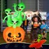 imageHalloween Inflatable Ghost CAMULAND 8 FT Halloween White Ghost Inflatable Outdoor Decoration with Builtin Color Changing LED Lights Great for Backyards Gardens and Lawns6FT Alien