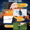 imageHalloween Inflatable Ghost CAMULAND 8 FT Halloween White Ghost Inflatable Outdoor Decoration with Builtin Color Changing LED Lights Great for Backyards Gardens and Lawns5FT Black Cat