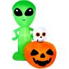 imageHalloween Inflatable Ghost CAMULAND 8 FT Halloween White Ghost Inflatable Outdoor Decoration with Builtin Color Changing LED Lights Great for Backyards Gardens and Lawns68FT ETSkull