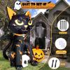 imageHalloween Inflatable Ghost CAMULAND 8 FT Halloween White Ghost Inflatable Outdoor Decoration with Builtin Color Changing LED Lights Great for Backyards Gardens and Lawns5FT Black Cat