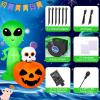 imageHalloween Inflatable Ghost CAMULAND 8 FT Halloween White Ghost Inflatable Outdoor Decoration with Builtin Color Changing LED Lights Great for Backyards Gardens and Lawns68FT ETSkull