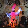imageHalloween Inflatable Ghost CAMULAND 8 FT Halloween White Ghost Inflatable Outdoor Decoration with Builtin Color Changing LED Lights Great for Backyards Gardens and Lawns8FT White Ghost
