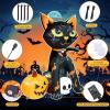 imageHalloween Inflatable Ghost CAMULAND 8 FT Halloween White Ghost Inflatable Outdoor Decoration with Builtin Color Changing LED Lights Great for Backyards Gardens and Lawns5FT Black Cat