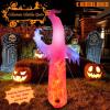 imageHalloween Inflatable Ghost CAMULAND 8 FT Halloween White Ghost Inflatable Outdoor Decoration with Builtin Color Changing LED Lights Great for Backyards Gardens and Lawns8FT White Ghost