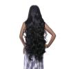 imageAGPTEK 40 Inches Heat Resistant Long Curly Wave Wig with Full Head Clip  Black