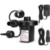 imageAGPTEK Electric Air PumpPortable Air Pump with 3 Nozzles 45kPa QuickFill110V AC12V DC InflatorDeflator Pumps for Outdoor Camping Inflatable Air Mattress Beds Boats Swimming Ring