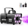 imageAGPTEK Fog Machine Smoke Machine with 13 Colorful LED Lights Effect Auto Mode 2000CFM Fog with 1 Wired Receiver and 2 Wireless Remote Controls Perfect for Wedding Halloween Party and Stage Effect