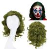 imageAGPTEK Short Green Clown Wig Halloween Cosplay Wig Green Wig 275inch Mens Short Wavy Wig in Deep Green  Perfect for Halloween and Cosplay Characters