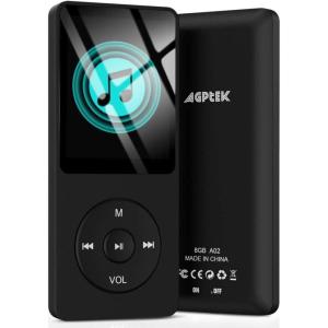 imageAGPTEK A02S 16GB MP3 Player 70 Hours Playback Lossless Sound Music Player Supports up to 128GB Dark BlueBlack