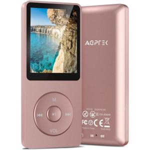 imageAGPTEK A02S 16GB MP3 Player 70 Hours Playback Lossless Sound Music Player Supports up to 128GB Dark BlueRose gold