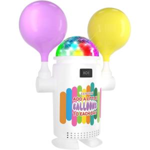 imageAGPTEK Air Balloon Pump Electric Blower with Dual Nozzles Portable Balloon Blower Pump for Inflation with LED Magical Ball Light for Decoration and Party