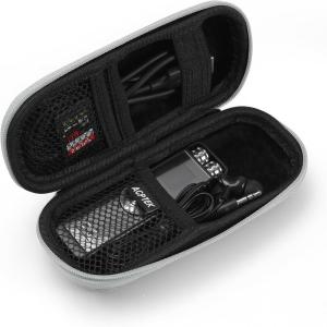 imageAGPTEK Carrying Case EVA Zipper Carrying Hard Case Cover for Digital Voice Recorders MP3 Players Storage Holder for 3D Printing Pen USB Cable Earphones Memory Cards U Disk BlackGray