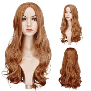 imageAGPTEK Cosplay Synthetic Wavy Wigs M3GAN Wig 275inch Middle Part CurlyHeat Resistant Fiber Soft and Smooth Texture Perfect for HalloweenCosplay and Festive Decorations