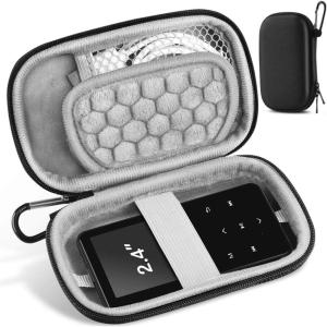 imageAGPTEK MP3 MP4 Player Case for 24 inch MP3 Player for Graciosofor ChenFecfor Safuciivfor RUIZUfor Aiworth and Other MP3 Players Under 24 inch Portable Case with Metal Carabiner ClipBlack