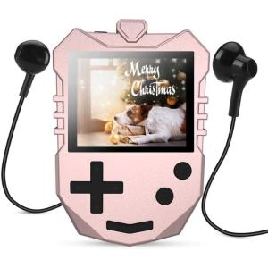 imageAGPTEK MP3 Player for Kids Portable 8GB Music Player with Builtin Speaker FM Radio Voice Recorder Expandable Up to 128GB Rose GoldK1Rose Gold