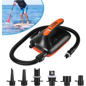imageAGPTEK Paddle Board Pump 20PSI Digital Electric Air Pump for Inflatables Sup Pump 12V DC Car Connector Intelligent Dual Stage ampamp AutoOff Function Great for Paddle Boards Inflatable Boats Kayaks