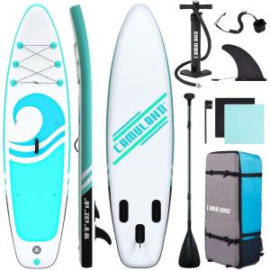 imageCAMULAND Inflatable Paddle Board 106 x 32x 6 Stand up Paddle Boards for Adults with Premium SUP Accessories and Backpack Blow Up Paddleboard with Adjustable Paddle and Removable Fin