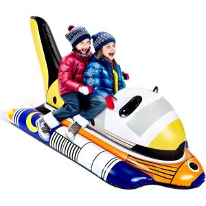imageCamuland Snow Tube for Sledding Heavy Duty Premium Canvas Cover Inflatable Snow Sled with Reinforced Handles Great for Winter Outdoor Sports and Christmas