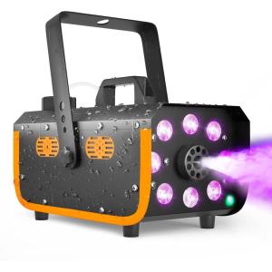 imageHAKUTA Light Rain and Splash Proof Fog Machine 500W Smoke Machine with 2300 CFM Output of Fog ampamp 2 Remotes 8 LED Lights with 4 Light Effects for Outdoor Music Festival Pool Party Wedding DJ Stage