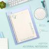 imageA5 Grid Notebook Spiral Set 3pcs DotGraphLined Grid Transparent Hardcover Notebook with 480 Pages  Colorful Index Tabs 80gsm Thick Paper57 x 83 in by AGPTEK