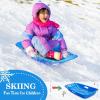 imageAGPTEK 256 Inch Durable Downhill Sprinter Toboggan Snow Sled Replacement for Boys Girls Blue