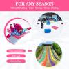imageAGPTEK 256 Inch Durable Downhill Sprinter Toboggan Snow Sled for Boys Girls with Builtin Handles and Pulling Rope Pink