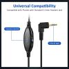 imageAGPTEK 25mm Dual Ear Call Center Telephone Headphone 6FT Noise Cancelling Binaural Headset with BoomStyle Mic for Most Cordless Phones