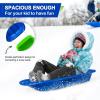 imageAGPTEK 3547 Inch Durable Downhill Sprinter Toboggan Snow Sled for Kids Boys Girls Adults with Builtin Handles and Pulling RopeBlue35