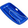 imageAGPTEK 3547 Inch Durable Downhill Sprinter Toboggan Snow Sled for Kids Boys Girls Adults with Builtin Handles and Pulling RopeBlue35