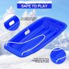imageAGPTEK 3547 Inch Durable Downhill Sprinter Toboggan Snow Sled for Kids Boys Girls Adults with Builtin Handles and Pulling RopeBlue35