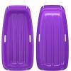 imageAGPTEK 3547 Inch Durable Downhill Sprinter Toboggan Snow Sled for Kids Boys Girls Adults with Builtin Handles and Pulling RopePurple